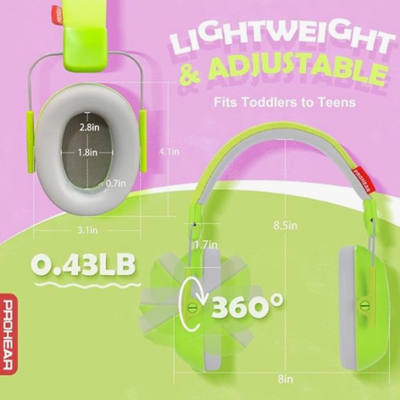 Kids Noise Reduction Earmuffs - Ear Protection / Noise Cancelling Headphones - Picture 2 of 11